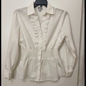 ruffled button down